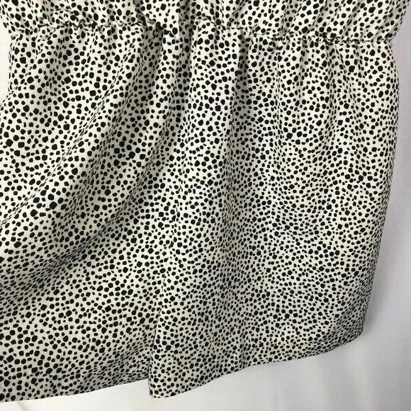 Zara White Black Polka Dot Short Sleeve Romper S - Picture 4 of 5
